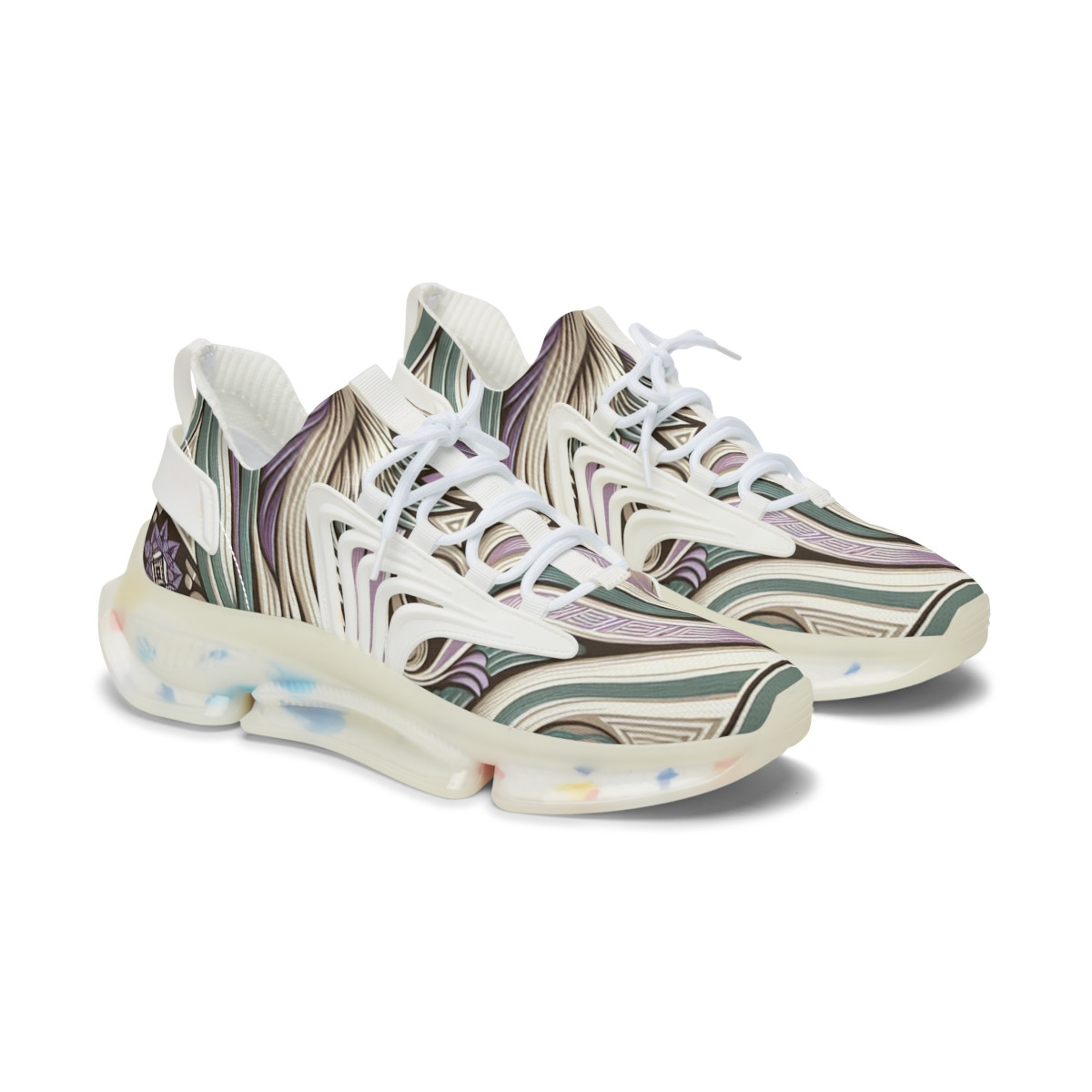 "AfroStride Kente Kicks" - Women's Mesh Sneaker