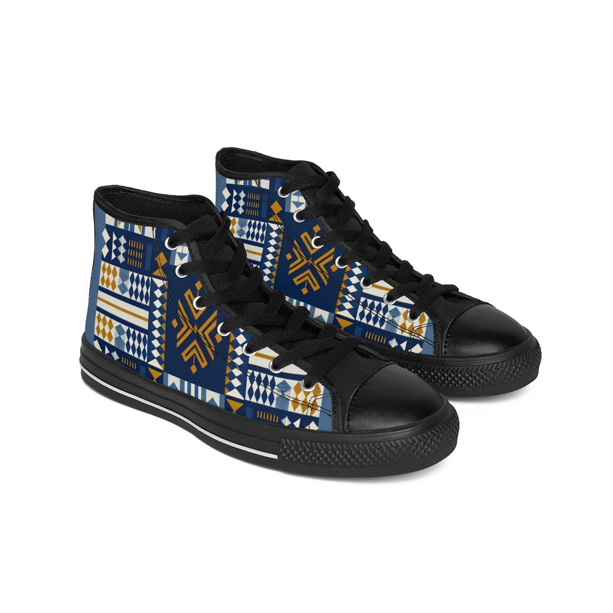 "Kente Kingdom Kicks" - Women's Classic Sneakers