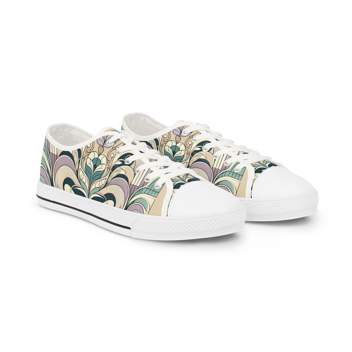 "Heritage Stride: Kente Fusion Sneakers" - Men's Lowtop Sneakers