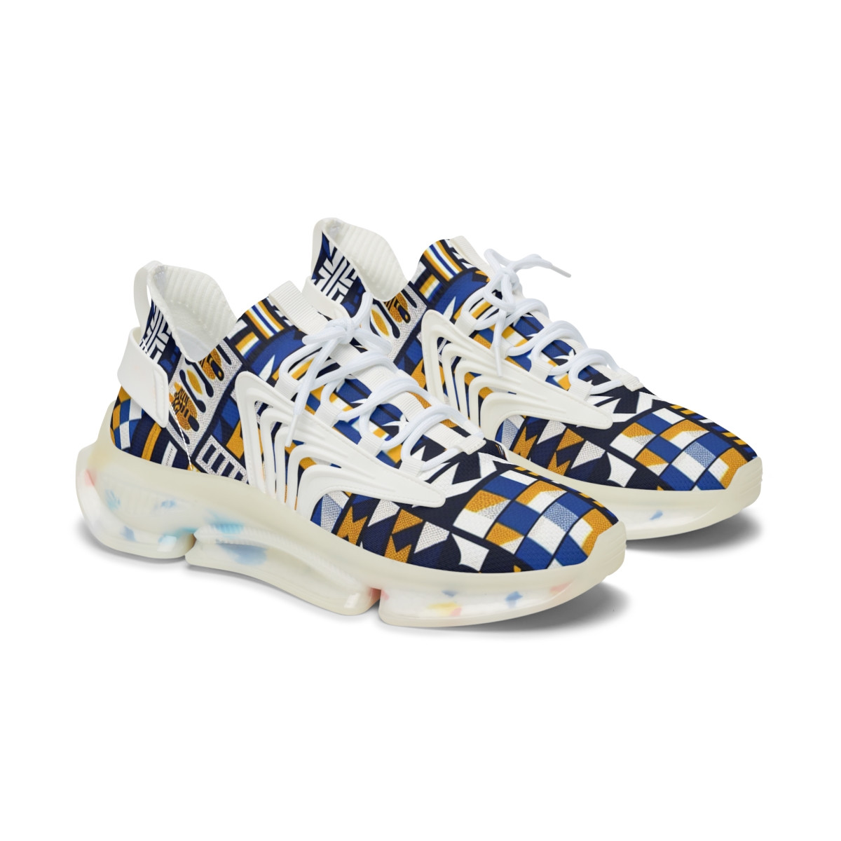 "Heritage Stride Kente Kicks" - Women's Mesh Sneaker
