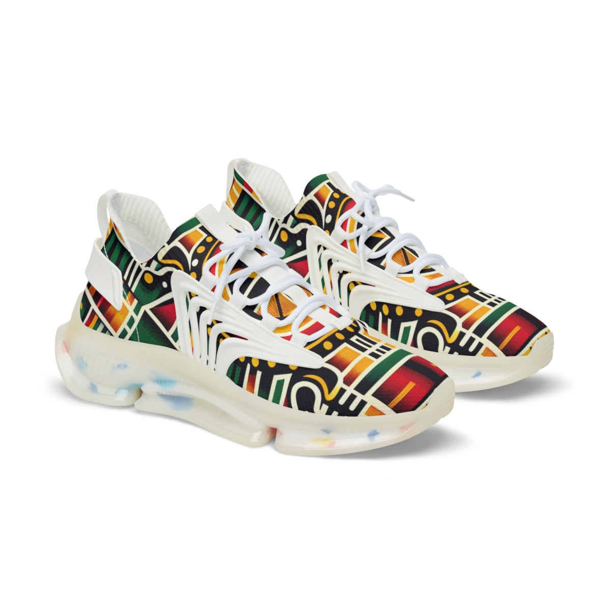 "Kente Kaleidoscope Kicks" - Men's Mesh Sneaker