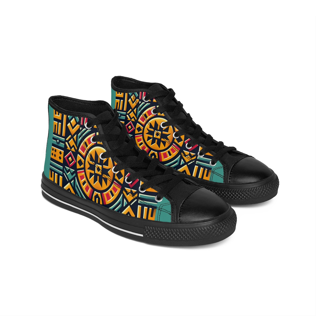 "AfroDynasty Kente Kicks" - Women's Classic Sneakers