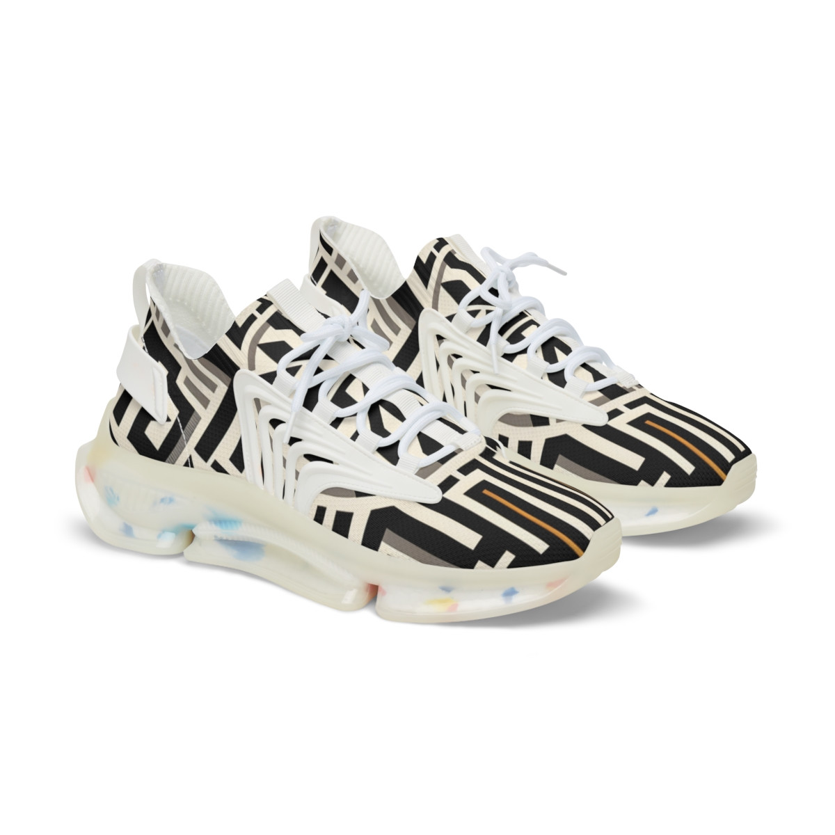 "AfroSplash Kente Kicks" - Men's Mesh Sneaker