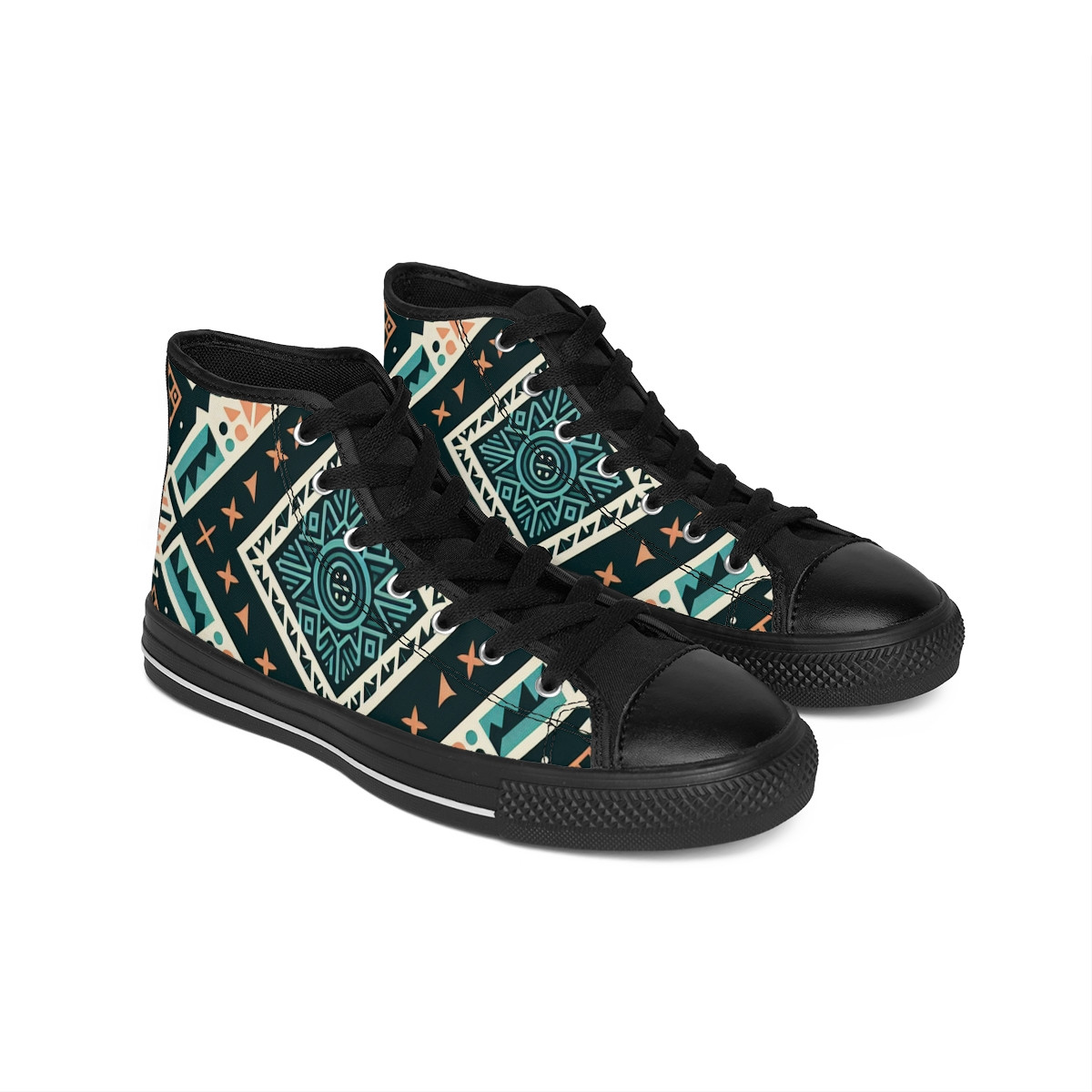 "AfroVogue Kente Kicks" - Women's Classic Sneakers