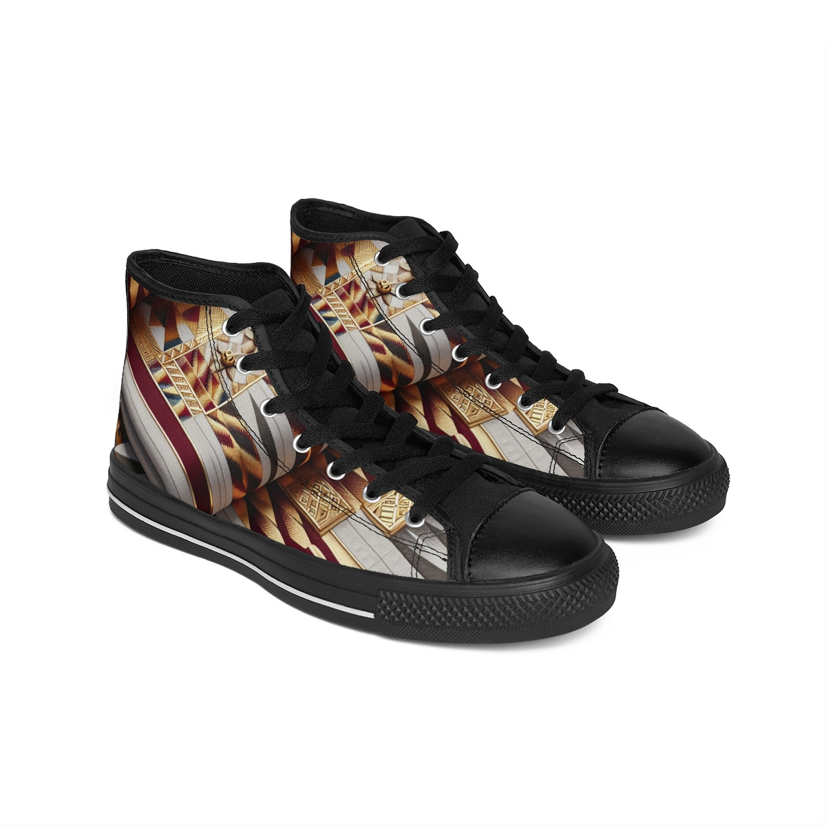 "AfroFusion Kente Kicks" - Women's Classic Sneakers