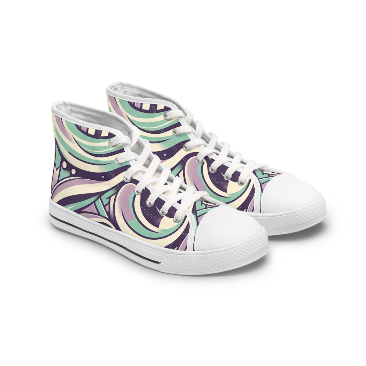 "AfroStride KenteKicks" - Womn's High top Sneakers