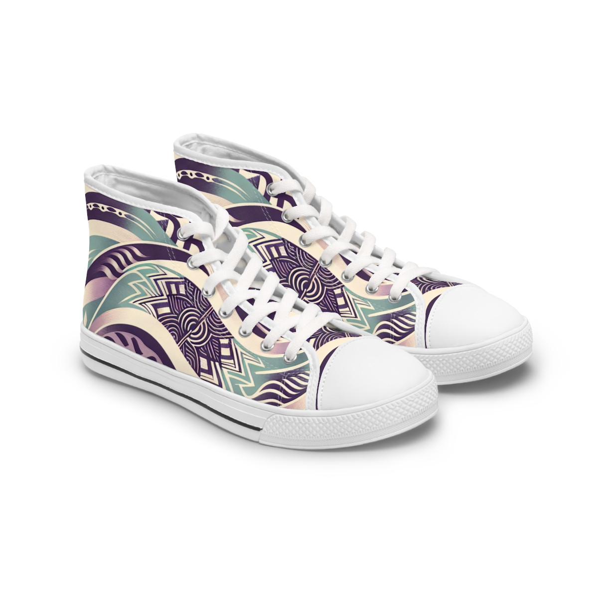"AfroStride Kente Kicks" - Womn's High top Sneakers