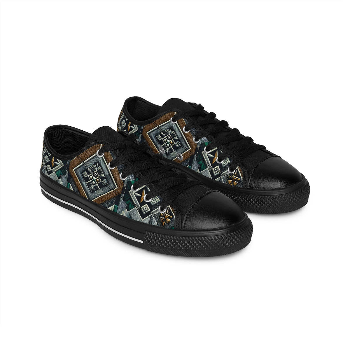 "AfroStride Kente Kicks" - Women's Sneakers
