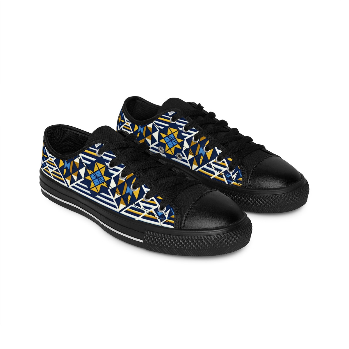 "AfroFusion Kente Kicks" - Women's Sneakers
