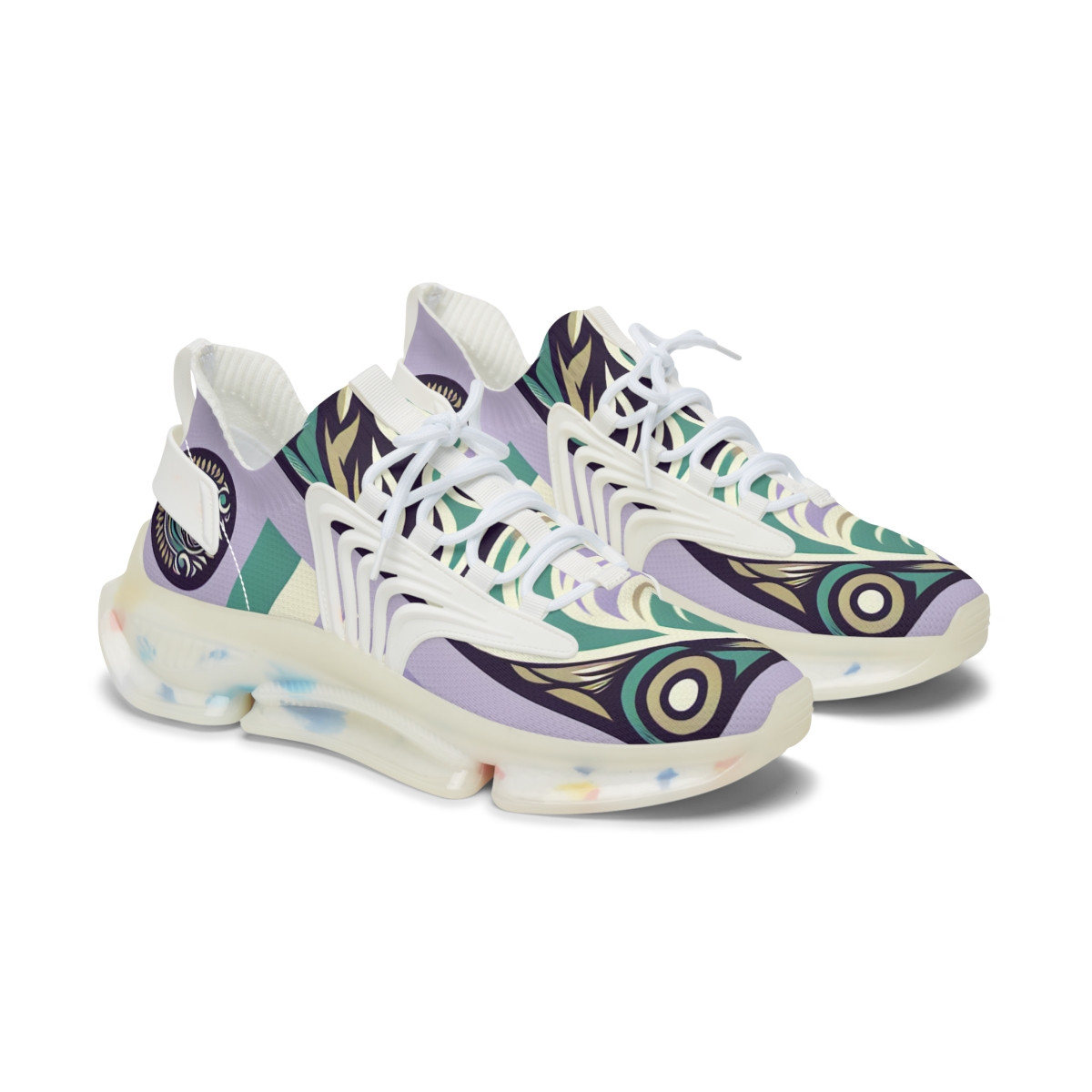 "Heritage Stride Kente Kicks" - Women's Mesh Sneaker