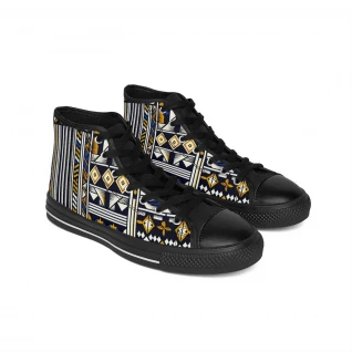 "AfroStride Kente Kicks" - Women's Classic Sneakers