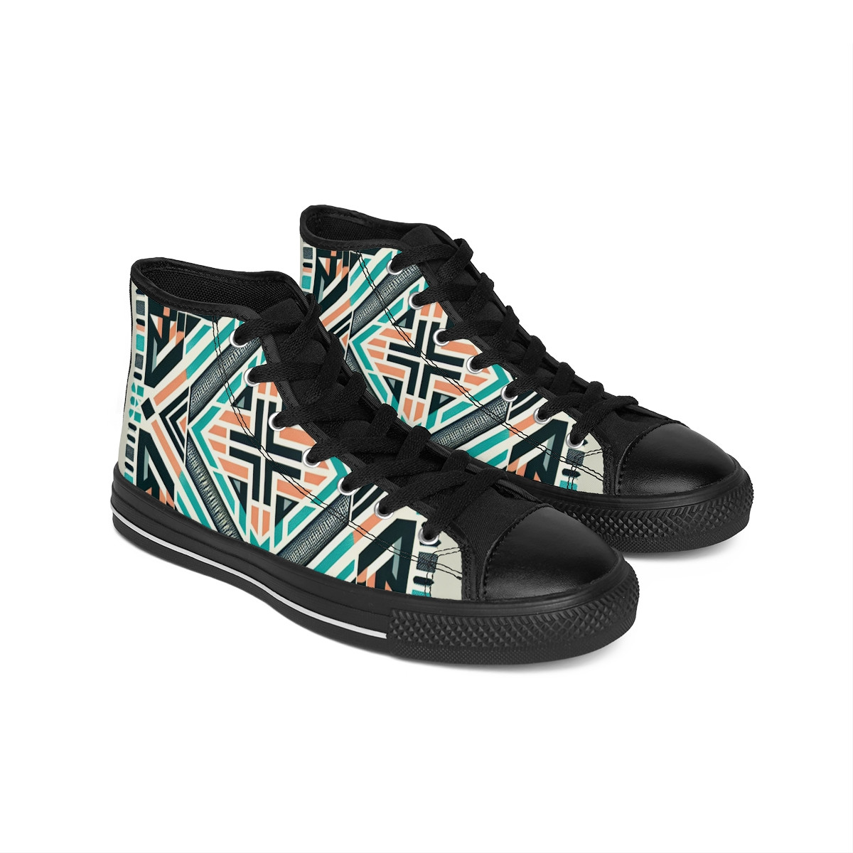 "Heritage Stride Kente Kicks" - Men's Classic Sneakers