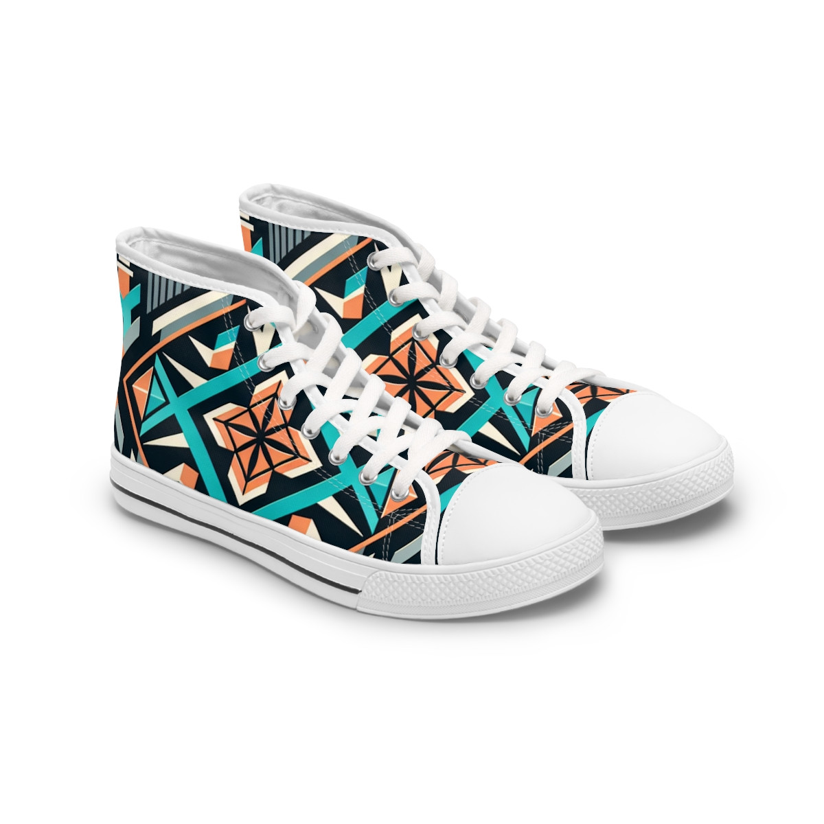 "Heritage Stride Kente Kicks" - Womn's High top Sneakers