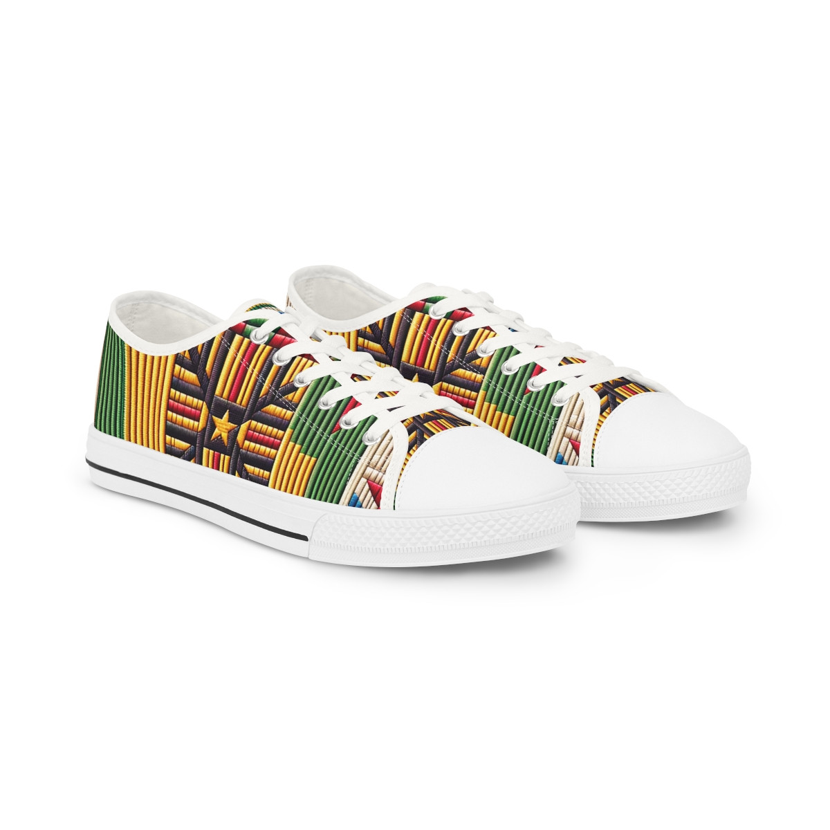"AfroFlare Kente Kicks" - Men's Lowtop Sneakers
