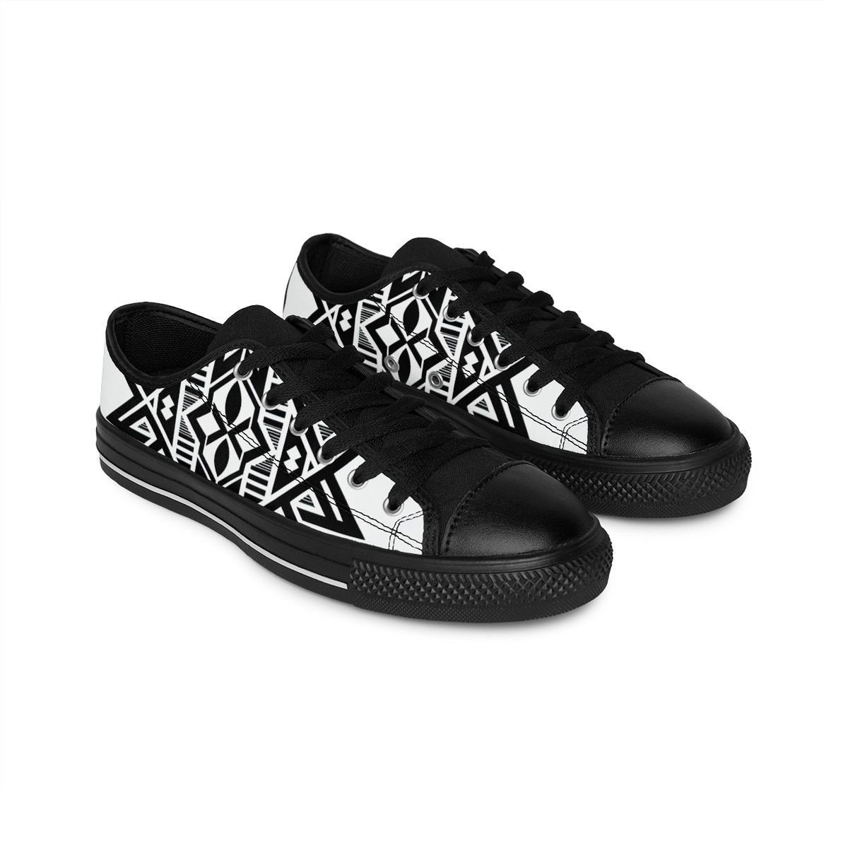 "AfroFusion Kente Kicks" - Women's Sneakers