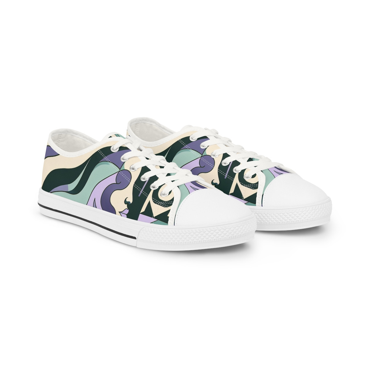 "AfroStride Kente Kicks" - Men's Lowtop Sneakers
