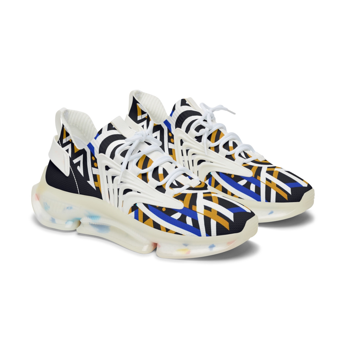 "KenteStride Fusion Sneakers" - Women's Mesh Sneaker