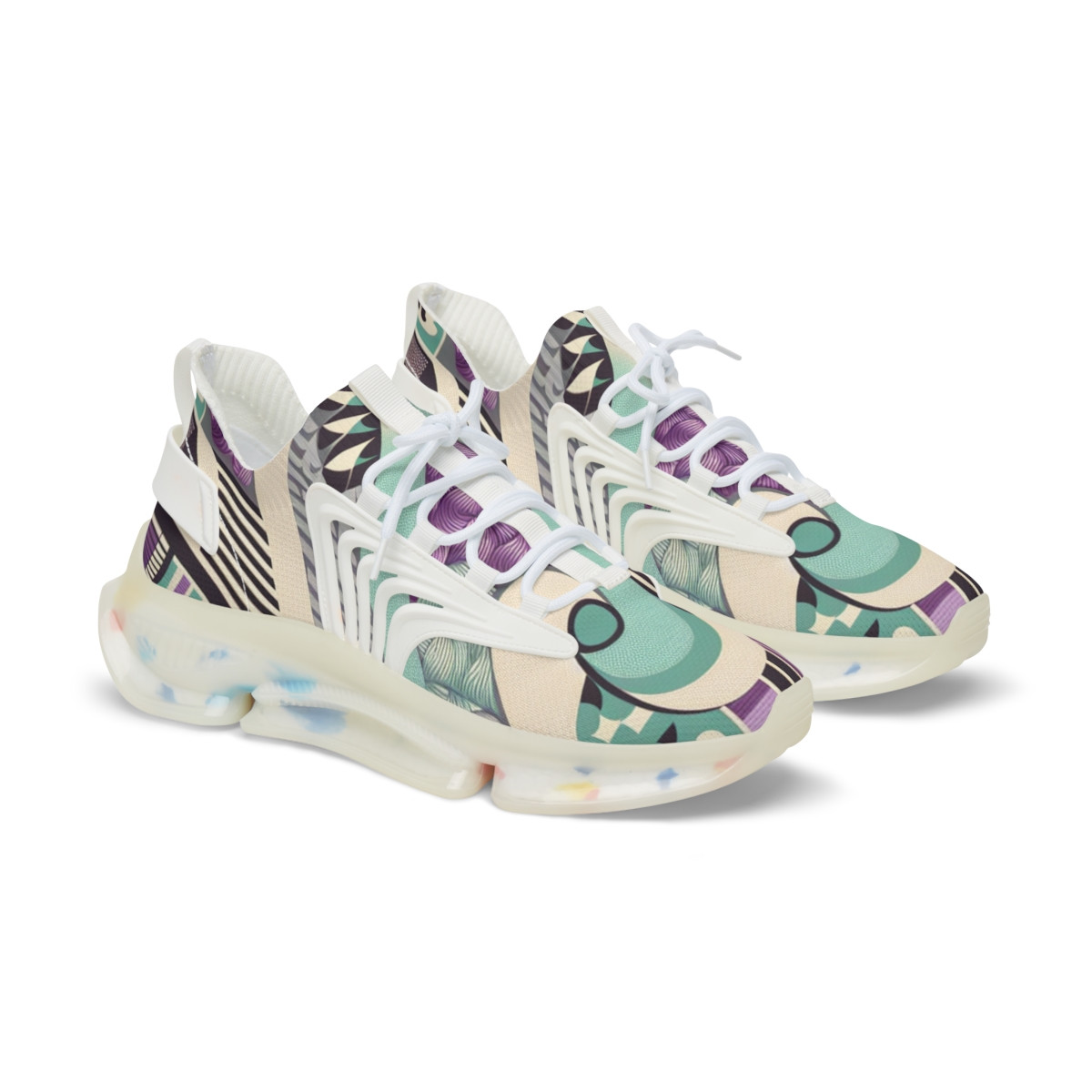 "AfroPulse Kente Kicks" - Men's Mesh Sneaker