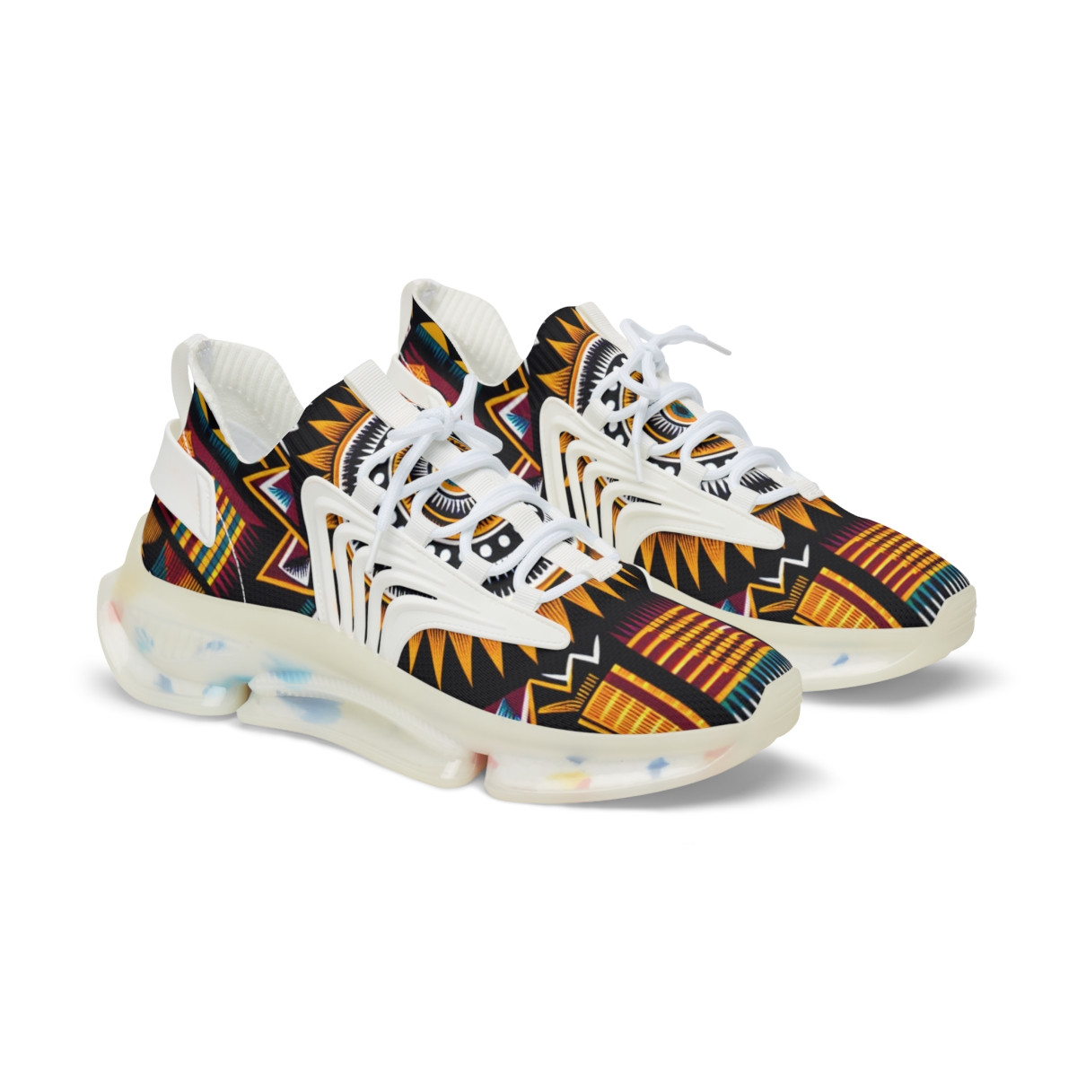 "AfroFusion Kaleidoscope Kicks" - Men's Mesh Sneaker