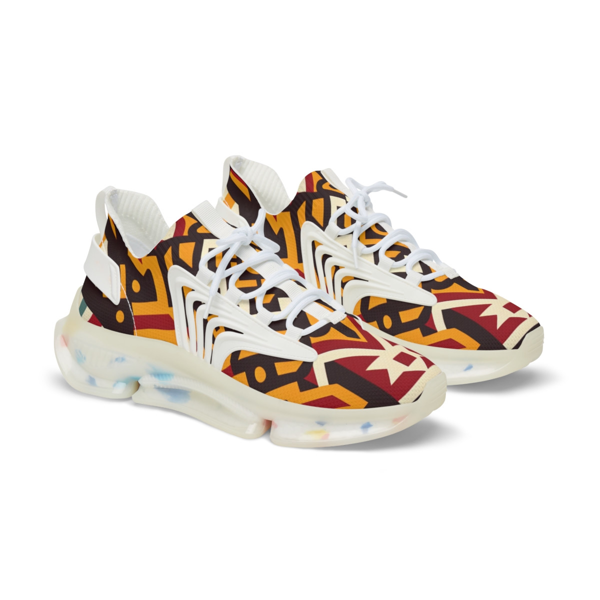 "AfroFusion Kente Kicks" - Men's Mesh Sneaker