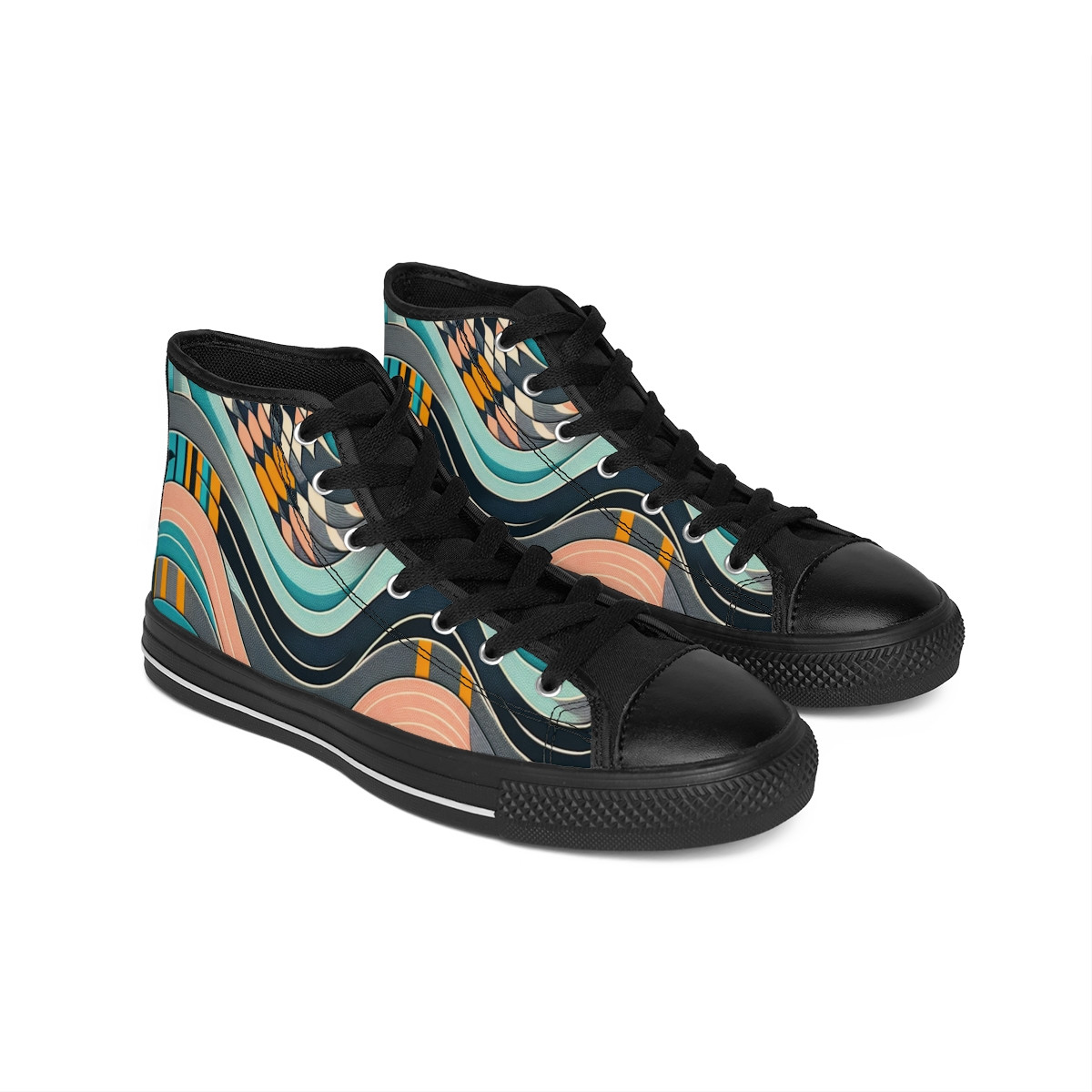 "AfroFusion Kente Kicks" - Women's Classic Sneakers