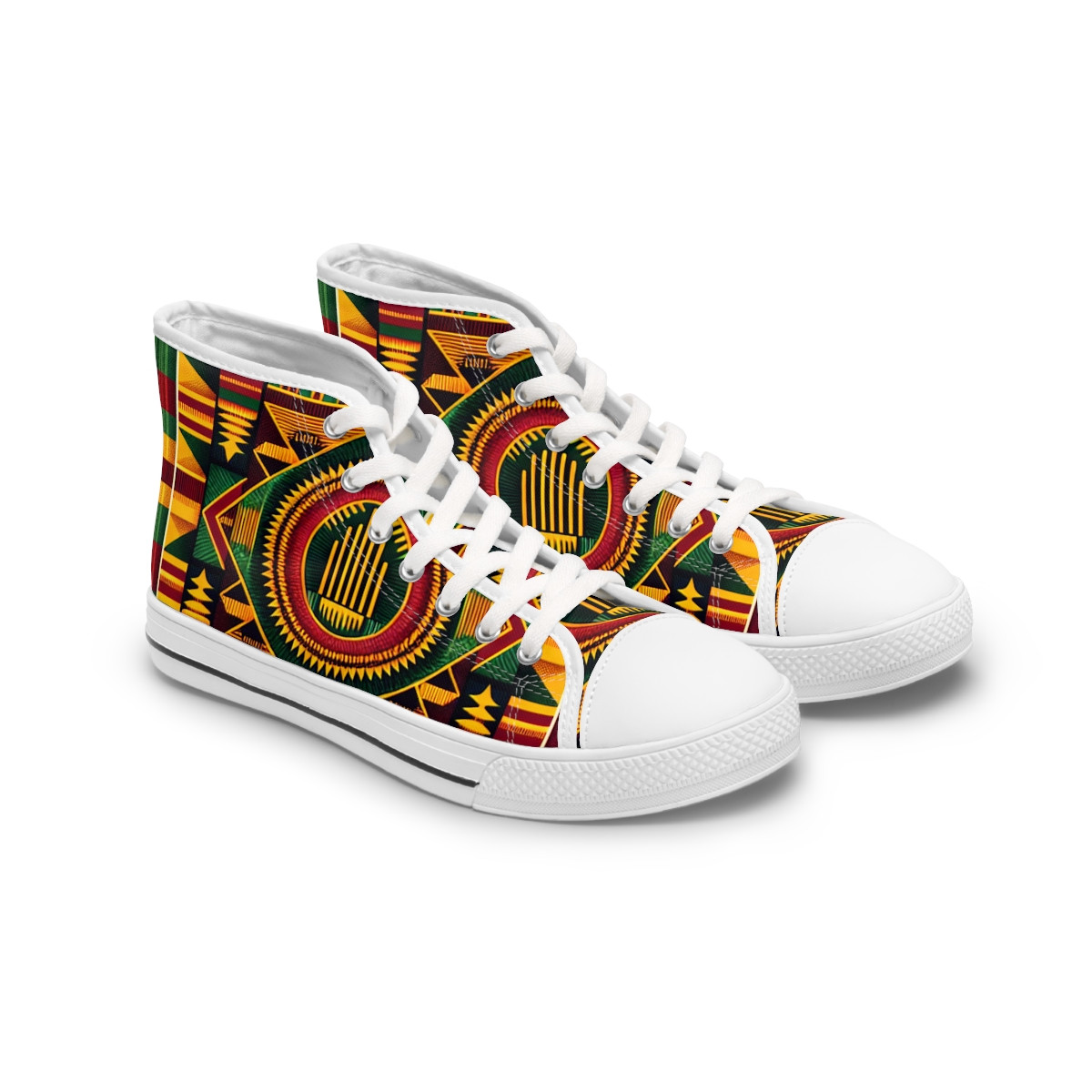 "Kente Kickology" - Womn's High top Sneakers