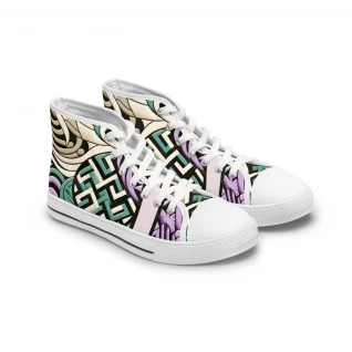 "KenteKicks Fusion" - Womn's High top Sneakers