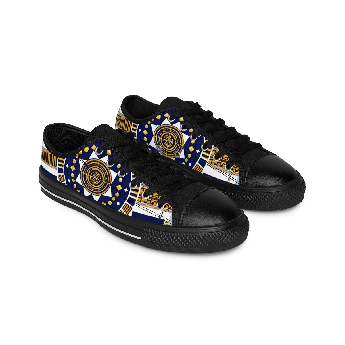 "Kente Kaleidoscope Kicks" - Women's Sneakers