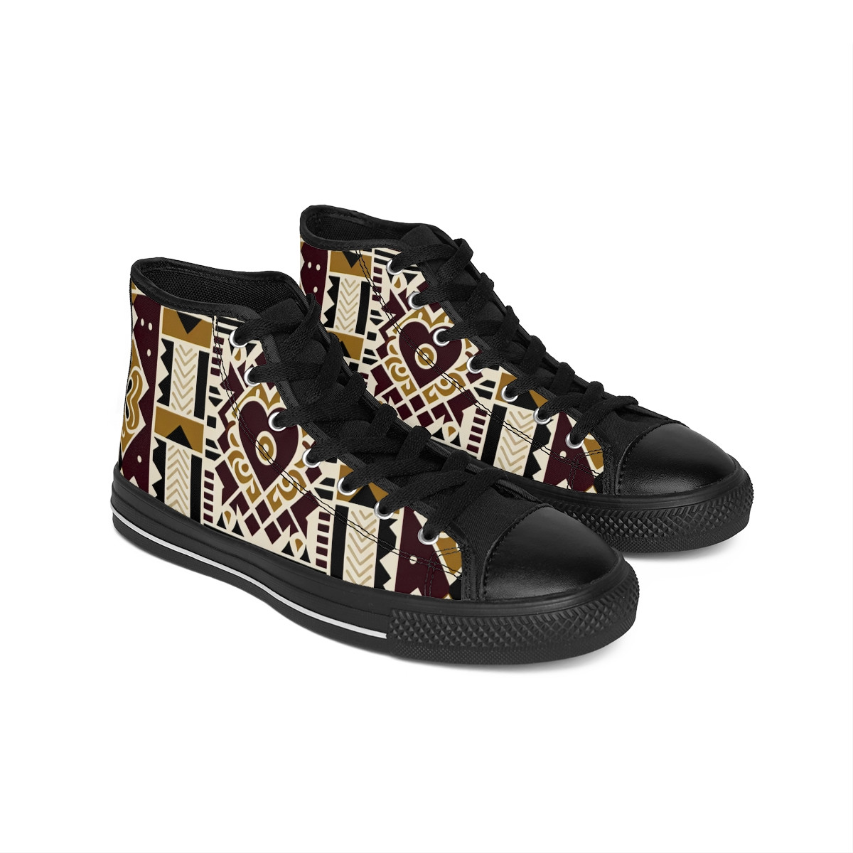 "AfroFusion Kente Kicks" - Women's Classic Sneakers