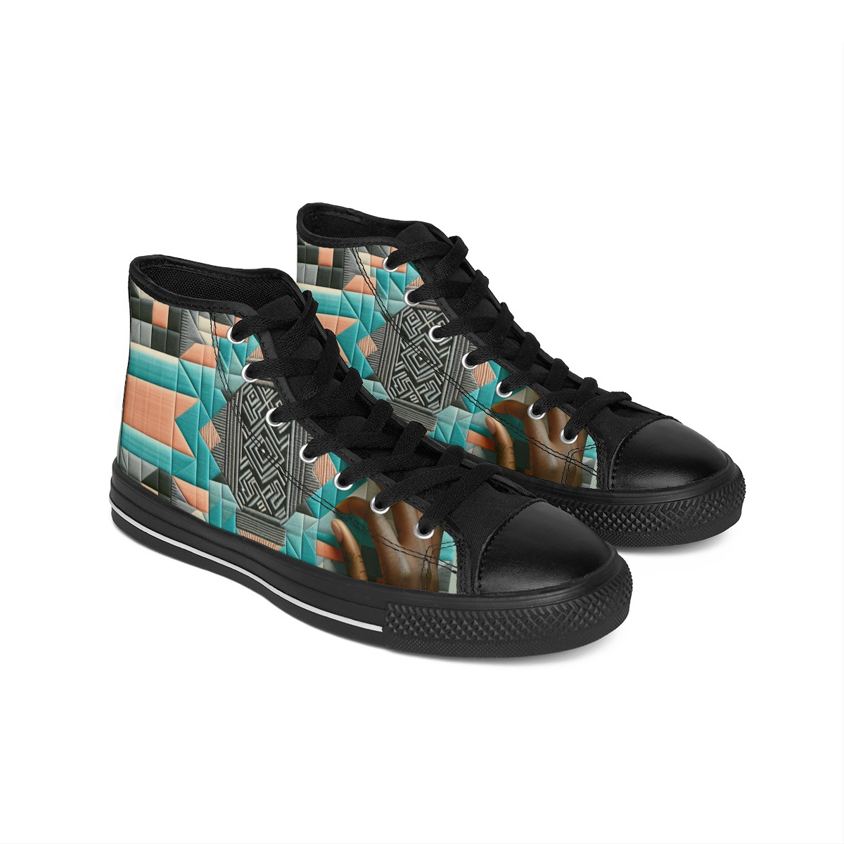 "Heritage Stride Kente Sneakers" - Women's Classic Sneakers