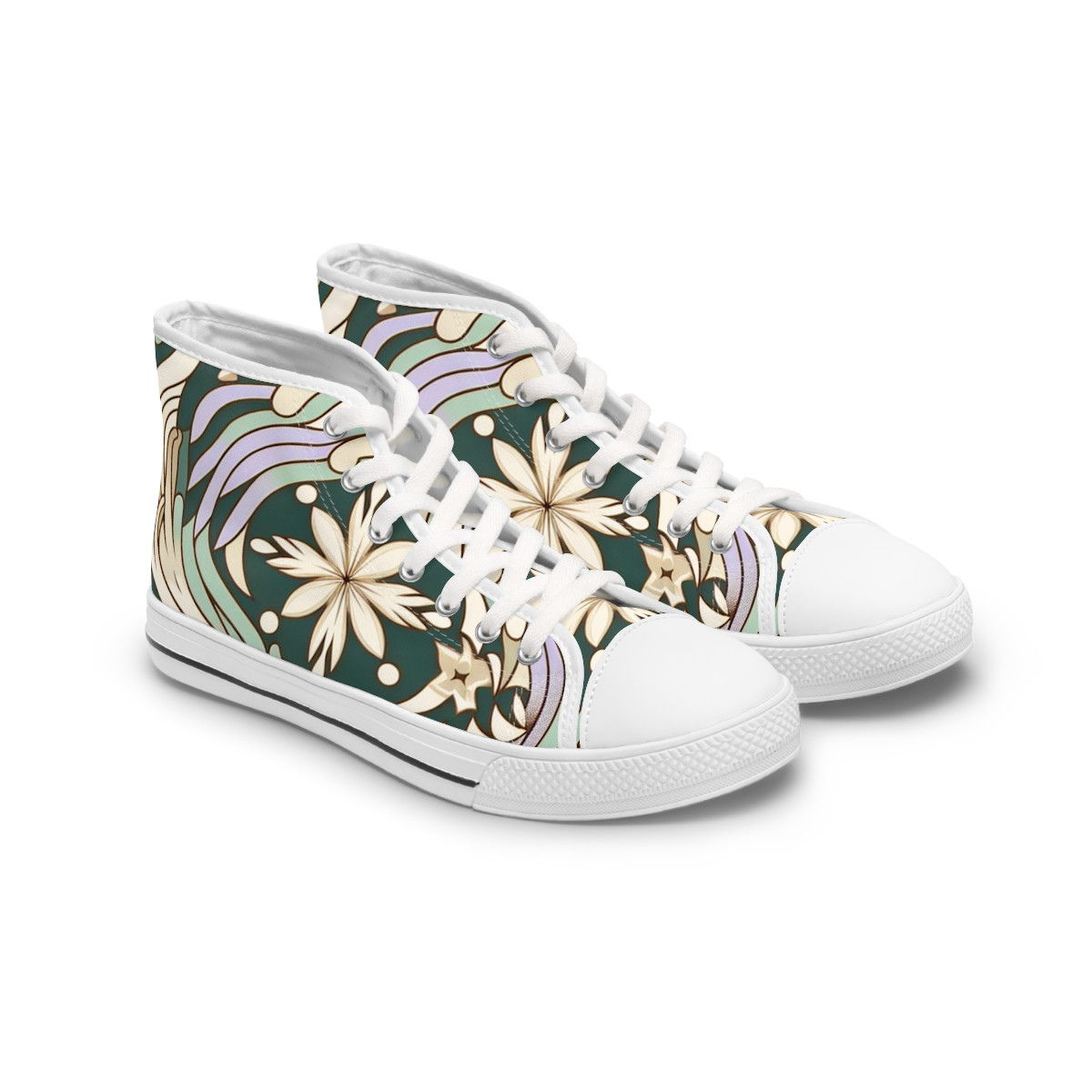 "AfroStride Kente Kicks" - Womn's High top Sneakers