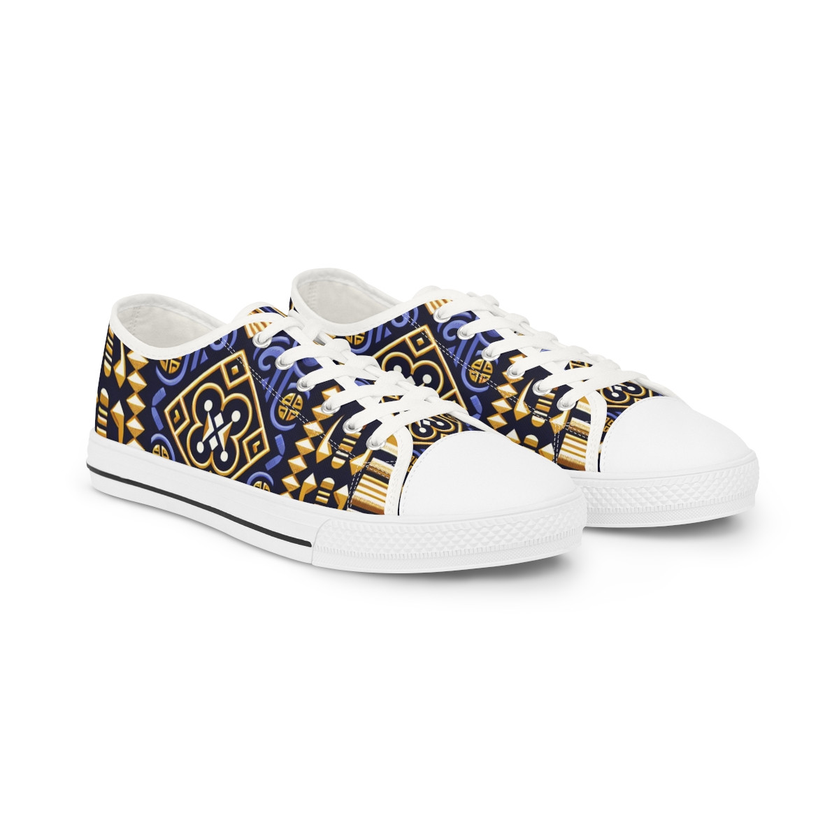 "AfroPulse Kente Kicks" - Men's Lowtop Sneakers