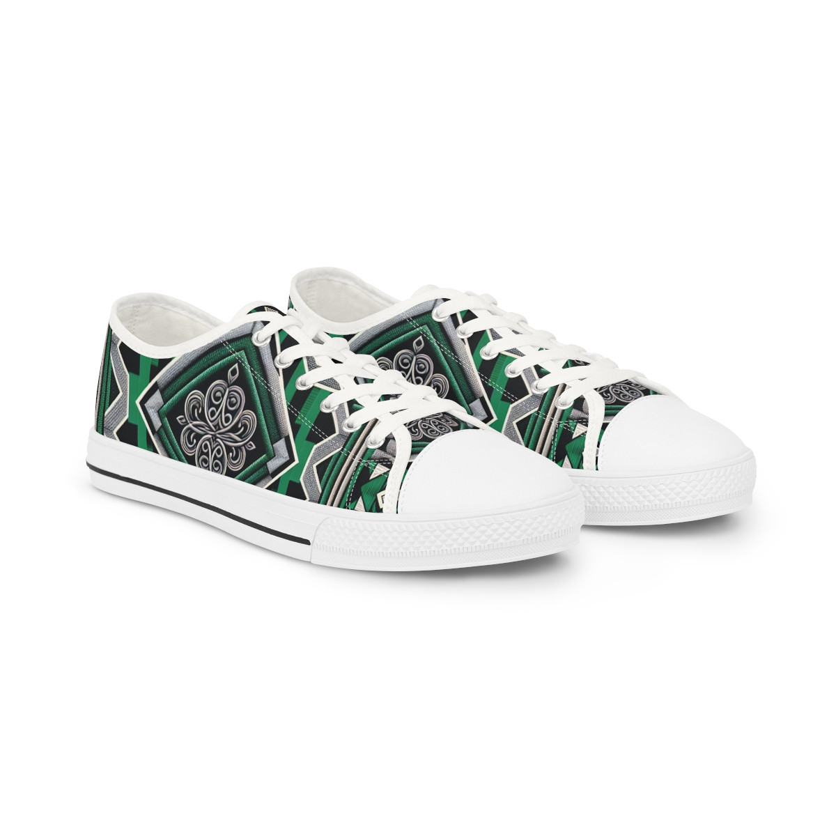 "AfroStride Kente Kicks" - Men's Lowtop Sneakers