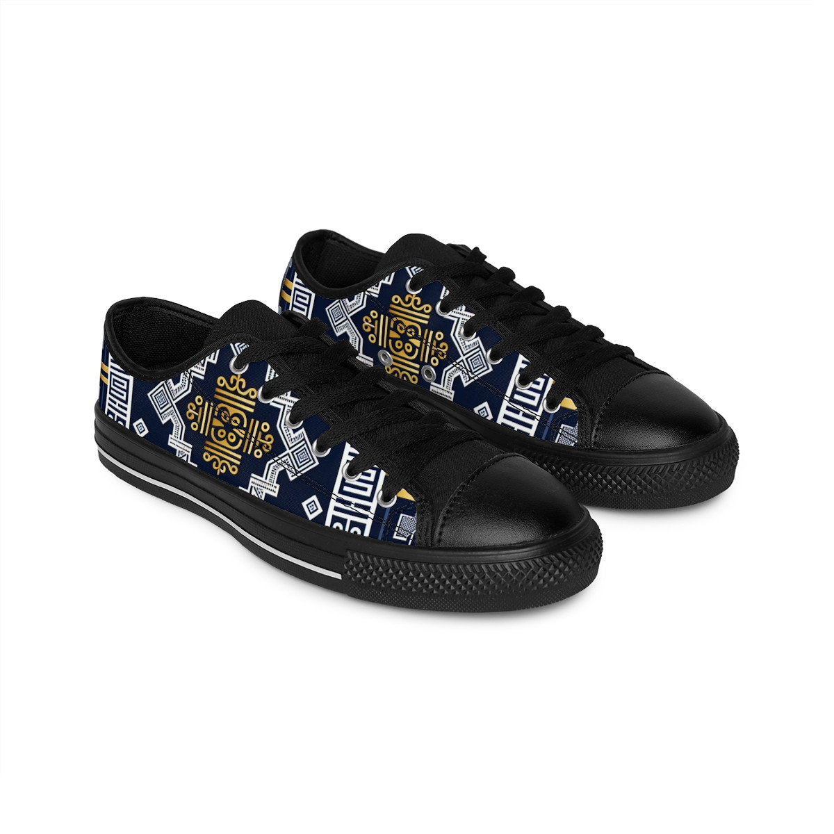 "AfroStride Kente Kicks" - Women's Sneakers