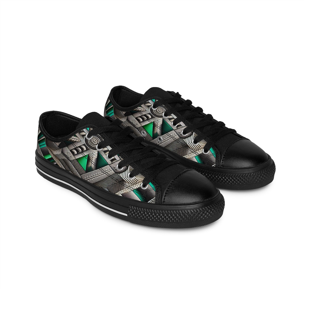 "AfroSync Kente Kicks" - Women's Sneakers