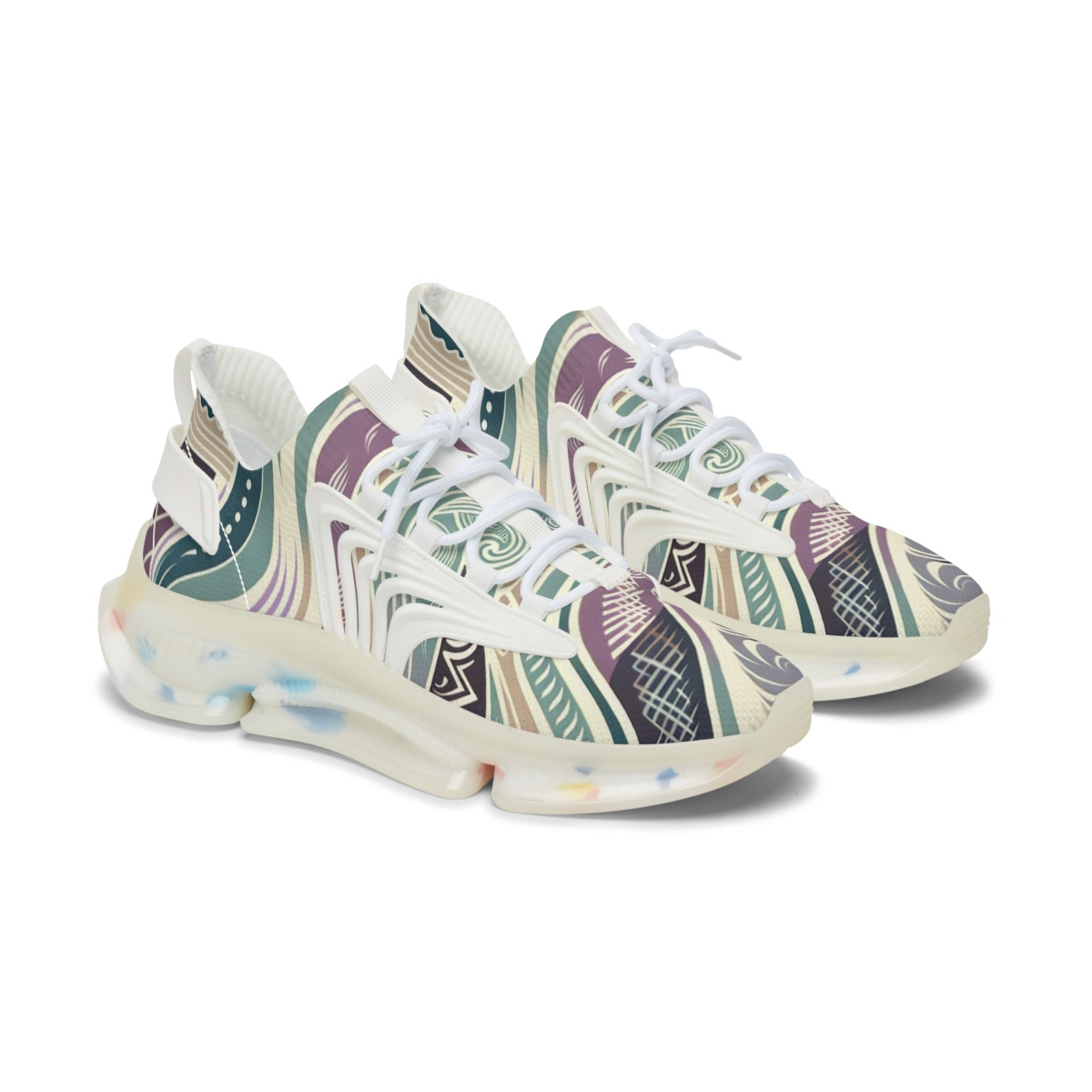"AfroStride Kente Kicks" - Women's Mesh Sneaker