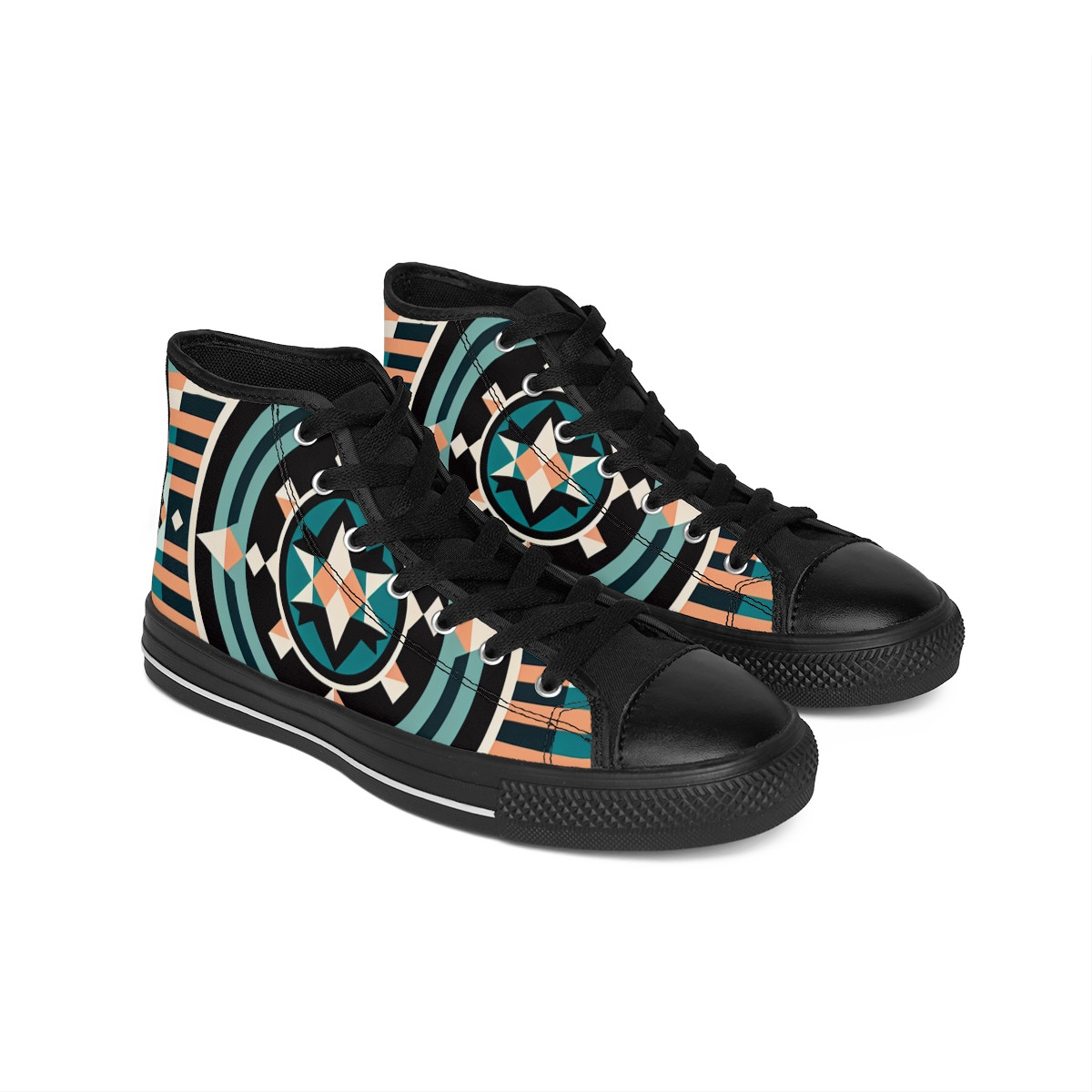 "AfroFusion Kente Kicks" - Men's Classic Sneakers