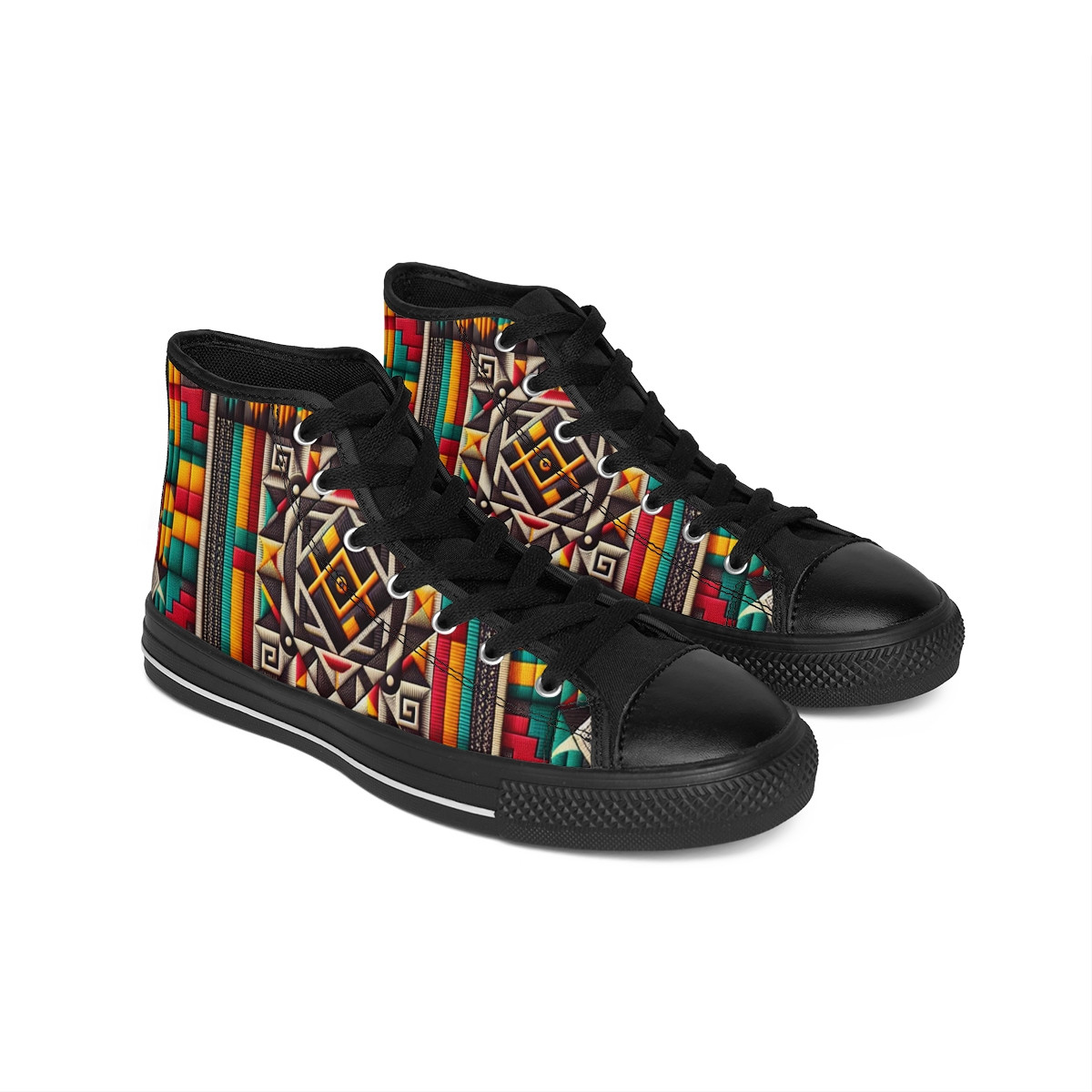 "AfroEclat Kente Kicks" - Women's Classic Sneakers
