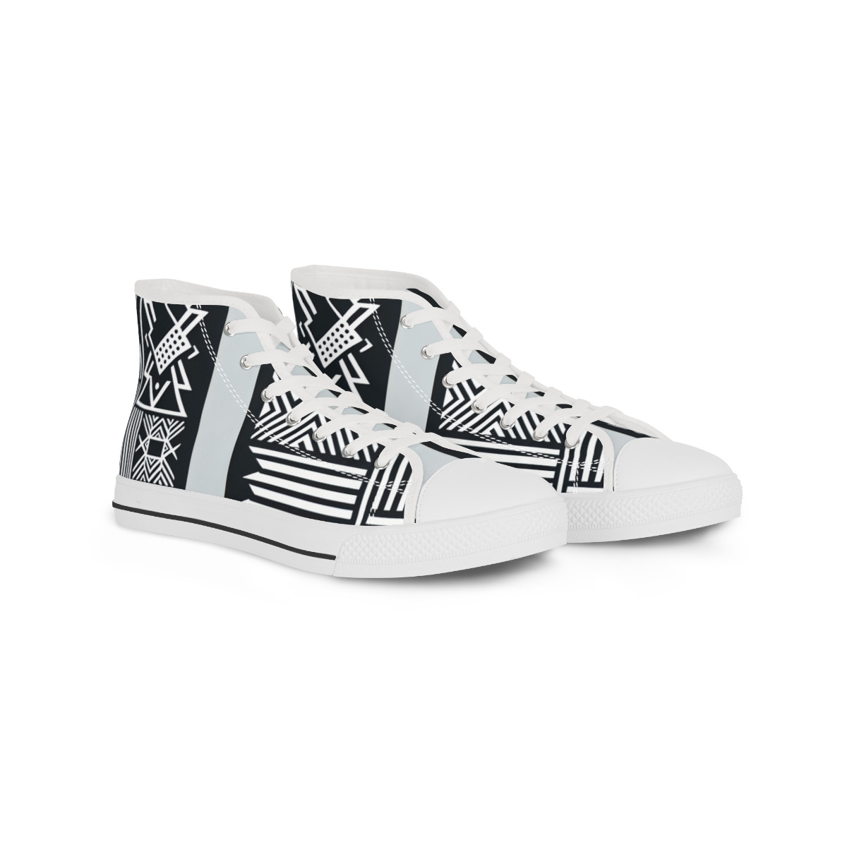 "AfroStripe Essence Sneakers" - Men's High top Sneakers