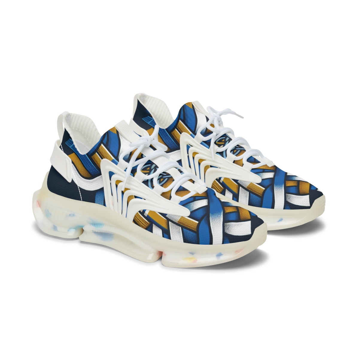 "AfroStride Kente Kicks" - Women's Mesh Sneaker