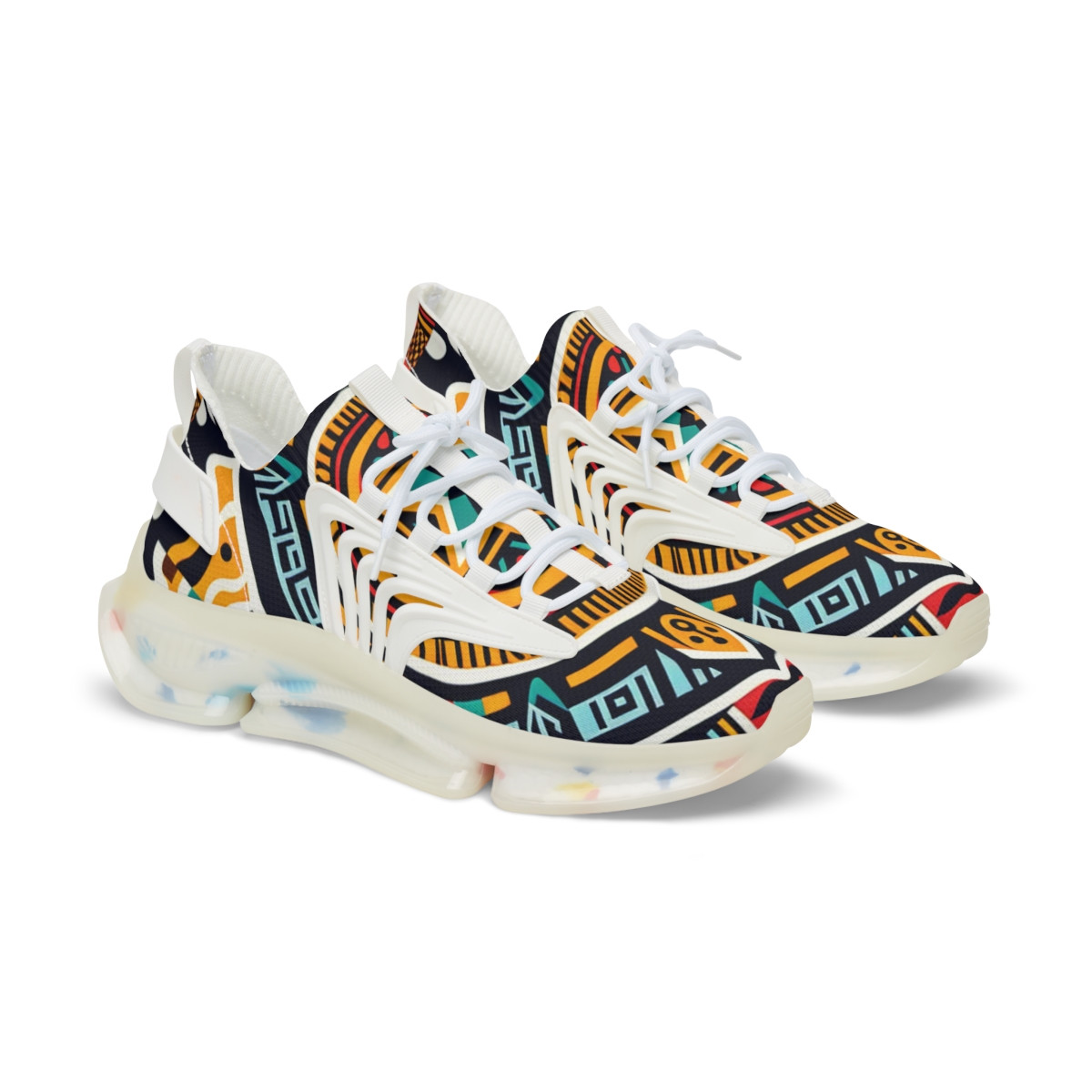 "AfroStride Kente Kicks" - Men's Mesh Sneaker