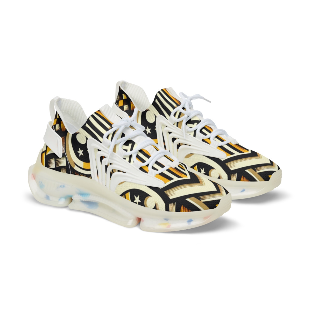 "AfroFusion Kente Kicks" - Men's Mesh Sneaker