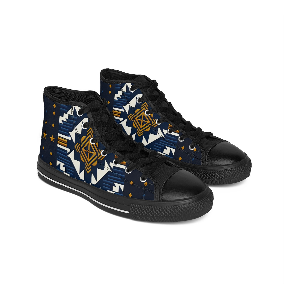 "Heritage Stride Kente Kicks" - Men's Classic Sneakers