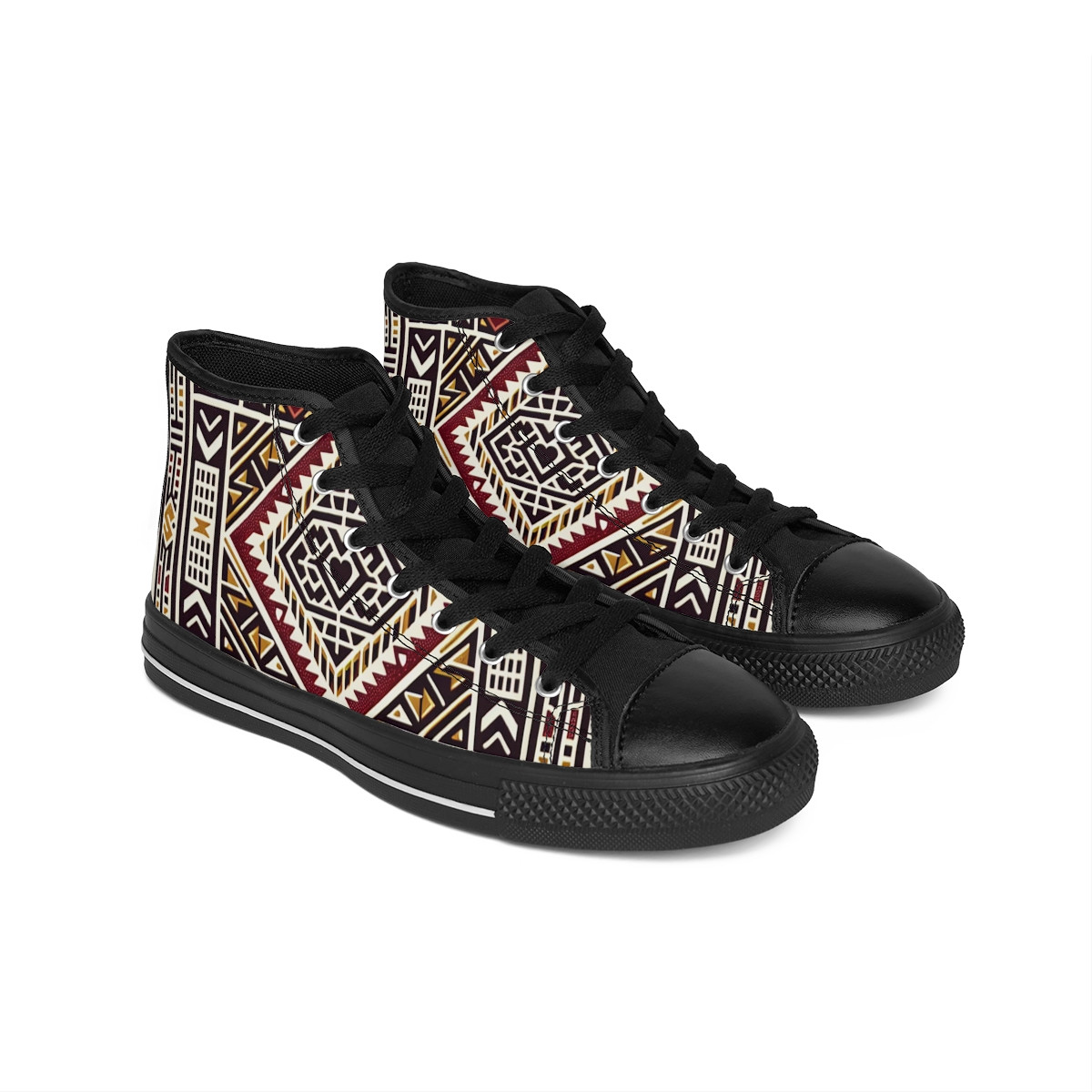 "AfroFusion Kente Kicks" - Men's Classic Sneakers