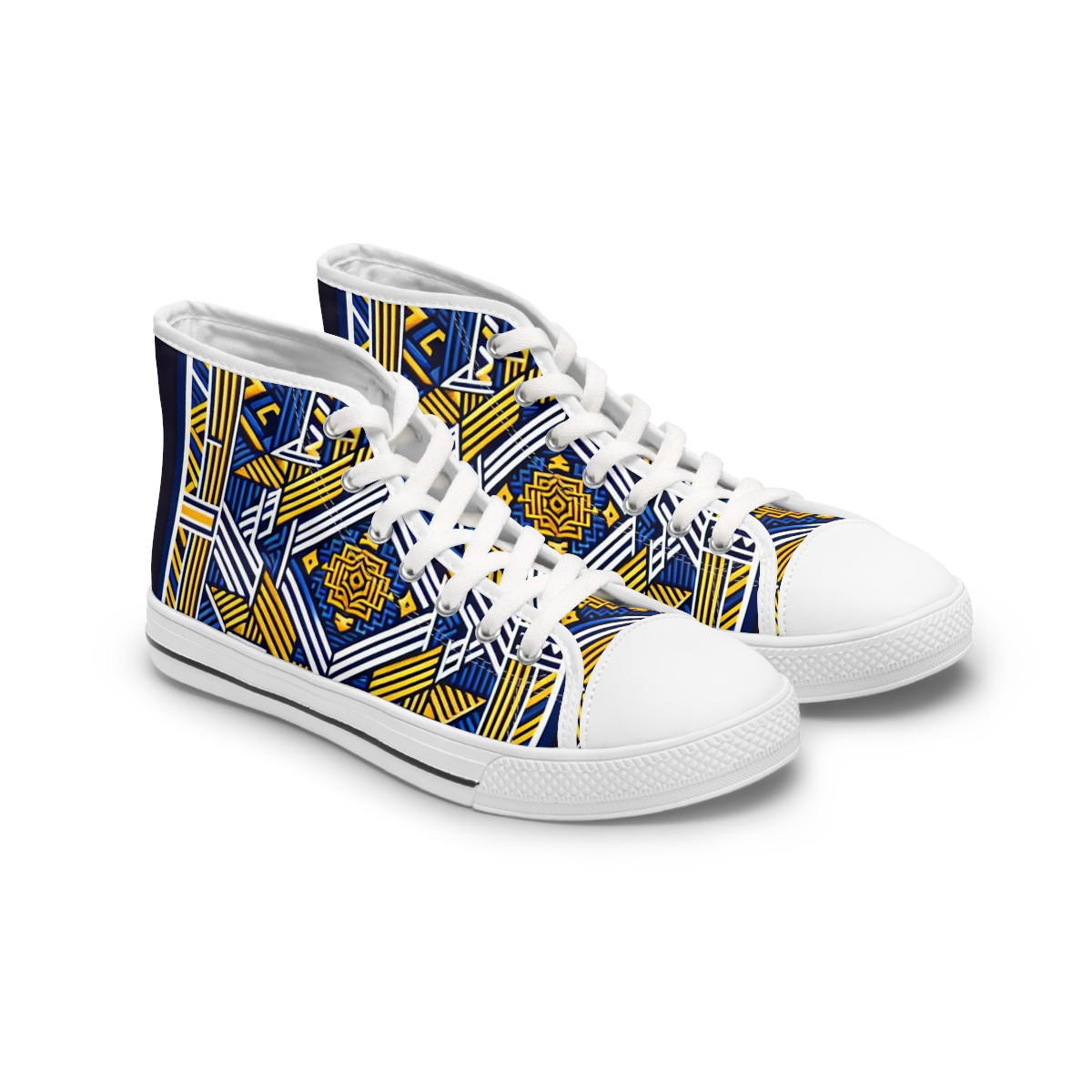 "AfroStride Kente Kicks" - Womn's High top Sneakers