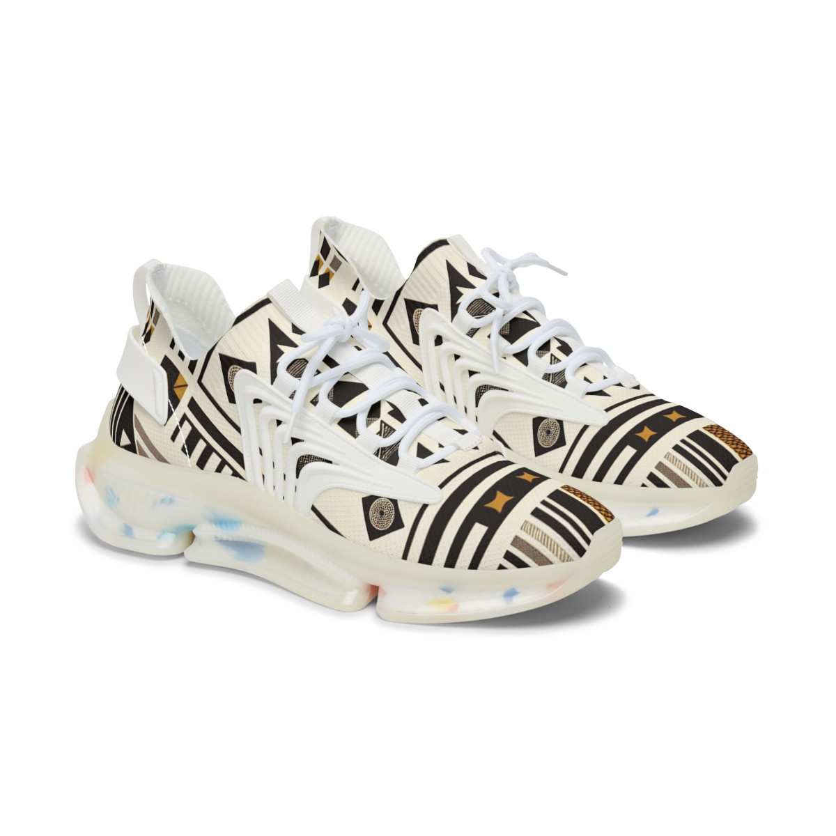 "Zuri Afrofusion Kente Kicks" - Women's Mesh Sneaker