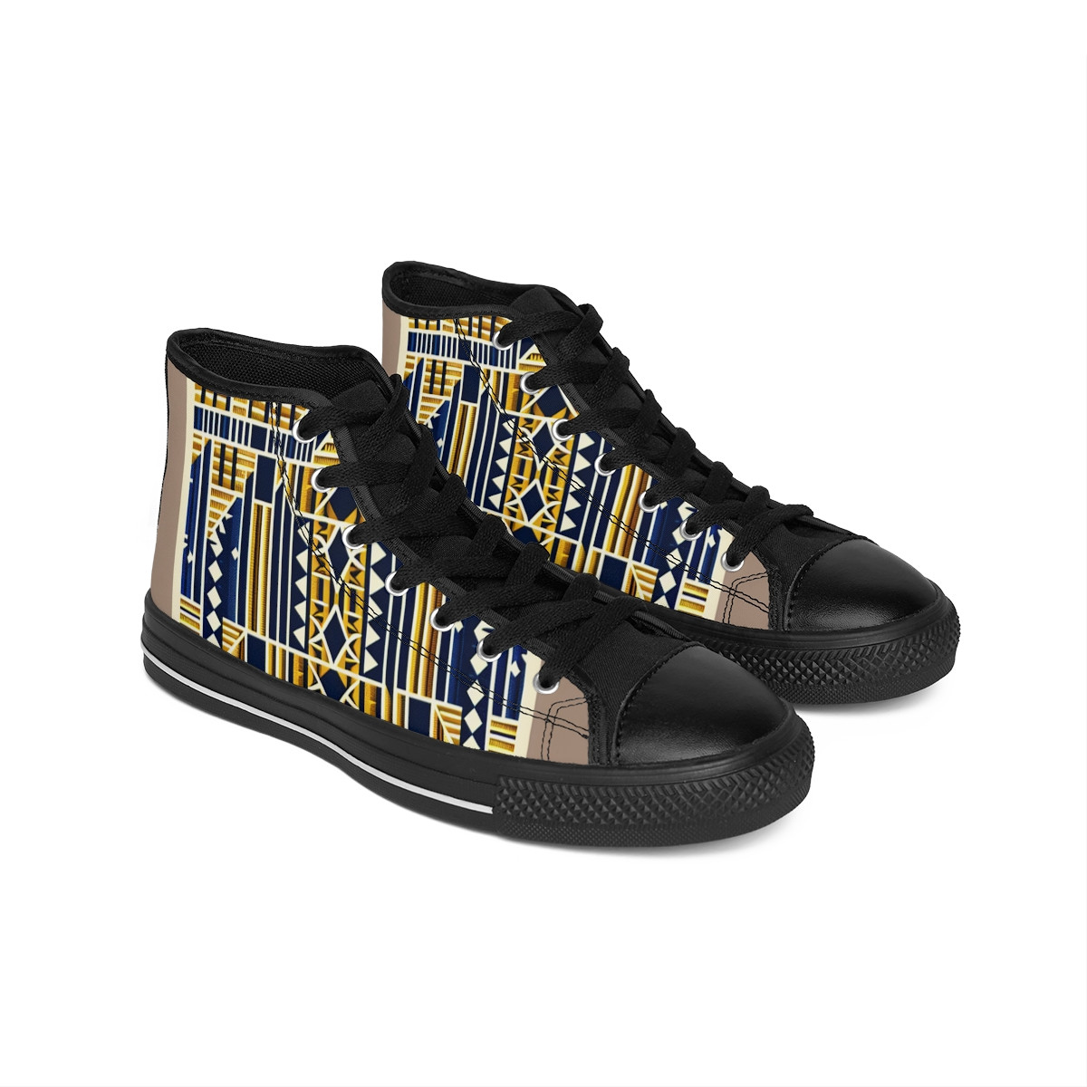 "AfroStride Kente Kicks" - Women's Classic Sneakers