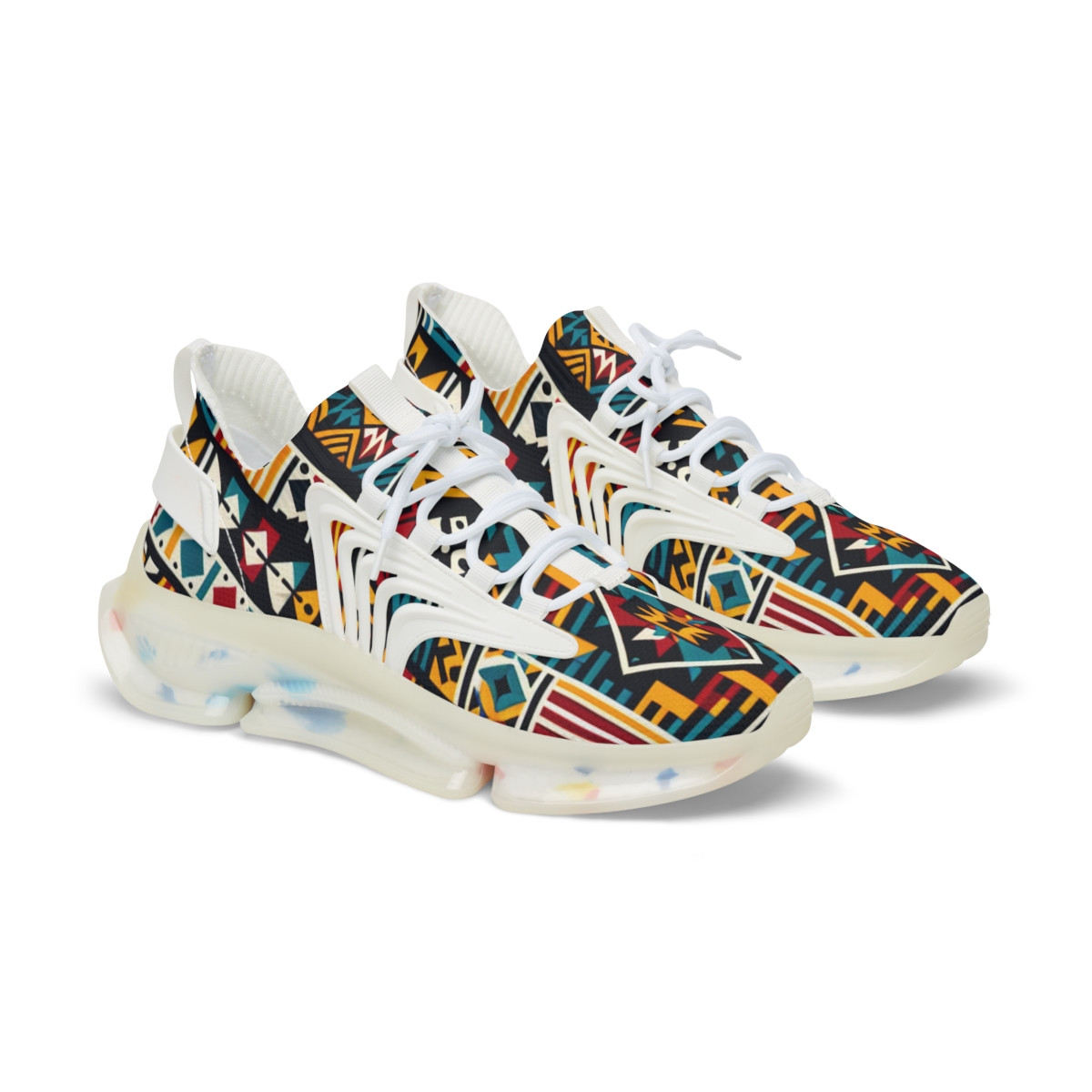 "AshantiStride: Echoes of Kente" - Men's Mesh Sneaker
