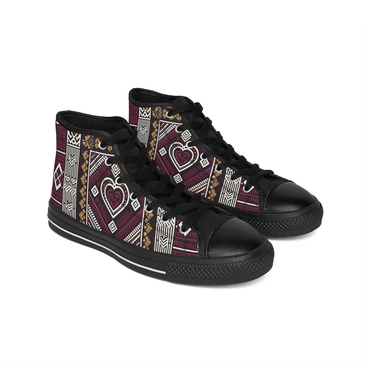 "AfroPulse Kente Kicks" - Women's Classic Sneakers
