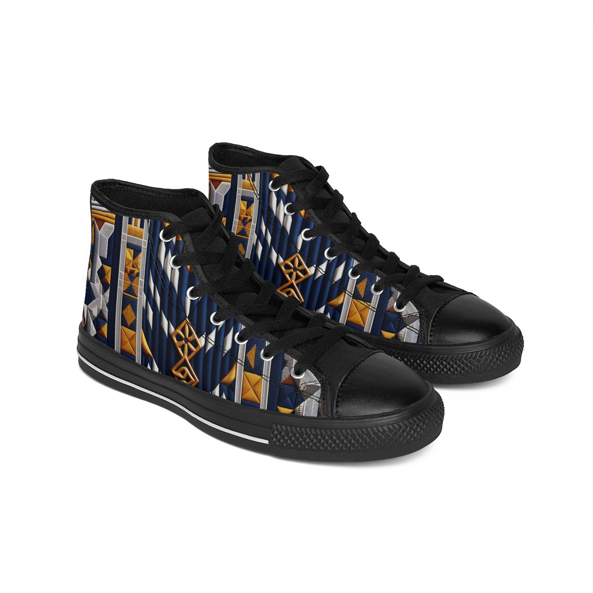 "AfroPulse Kente Kicks" - Men's Classic Sneakers